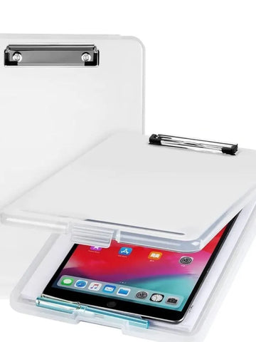 Clipboard Paper Holder Storage Writing Pad with Storage Plastic Clipboard Ideal for Office, Nurse, Students, Teachers, Sales