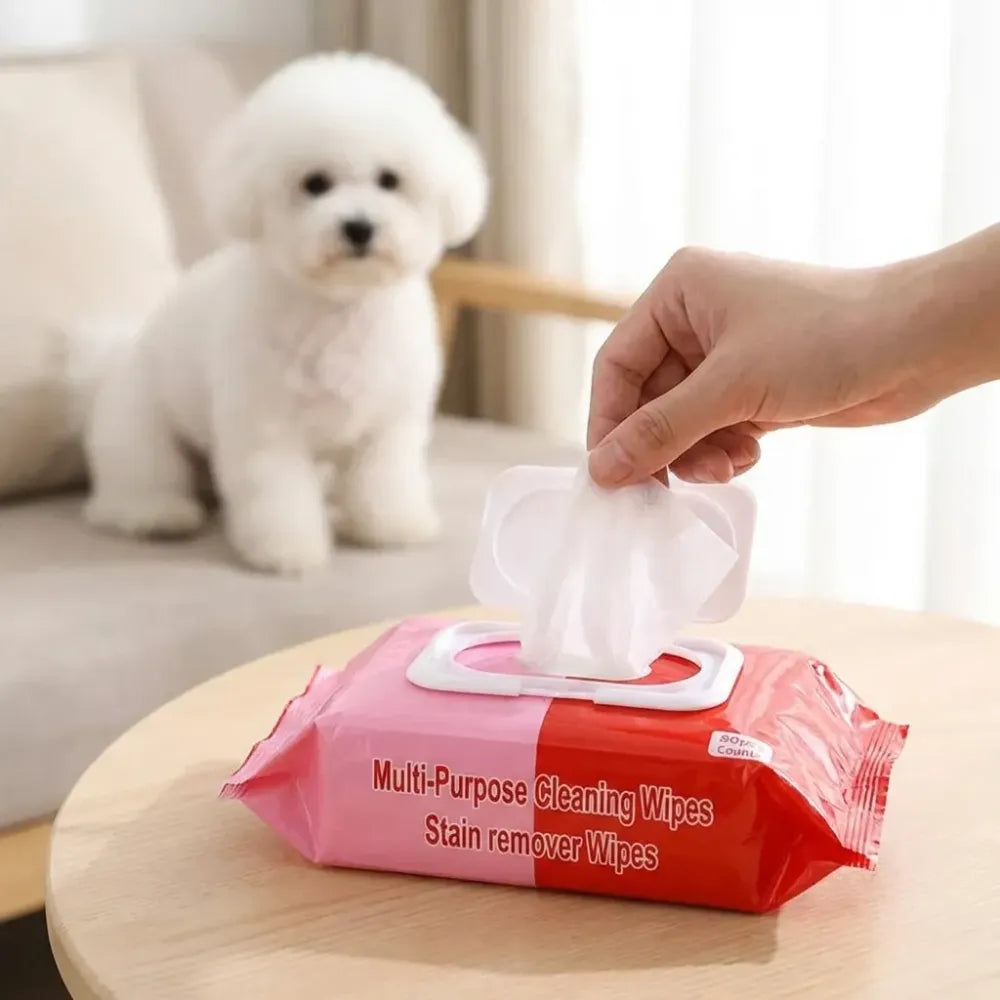 Clothing stain remover wipes