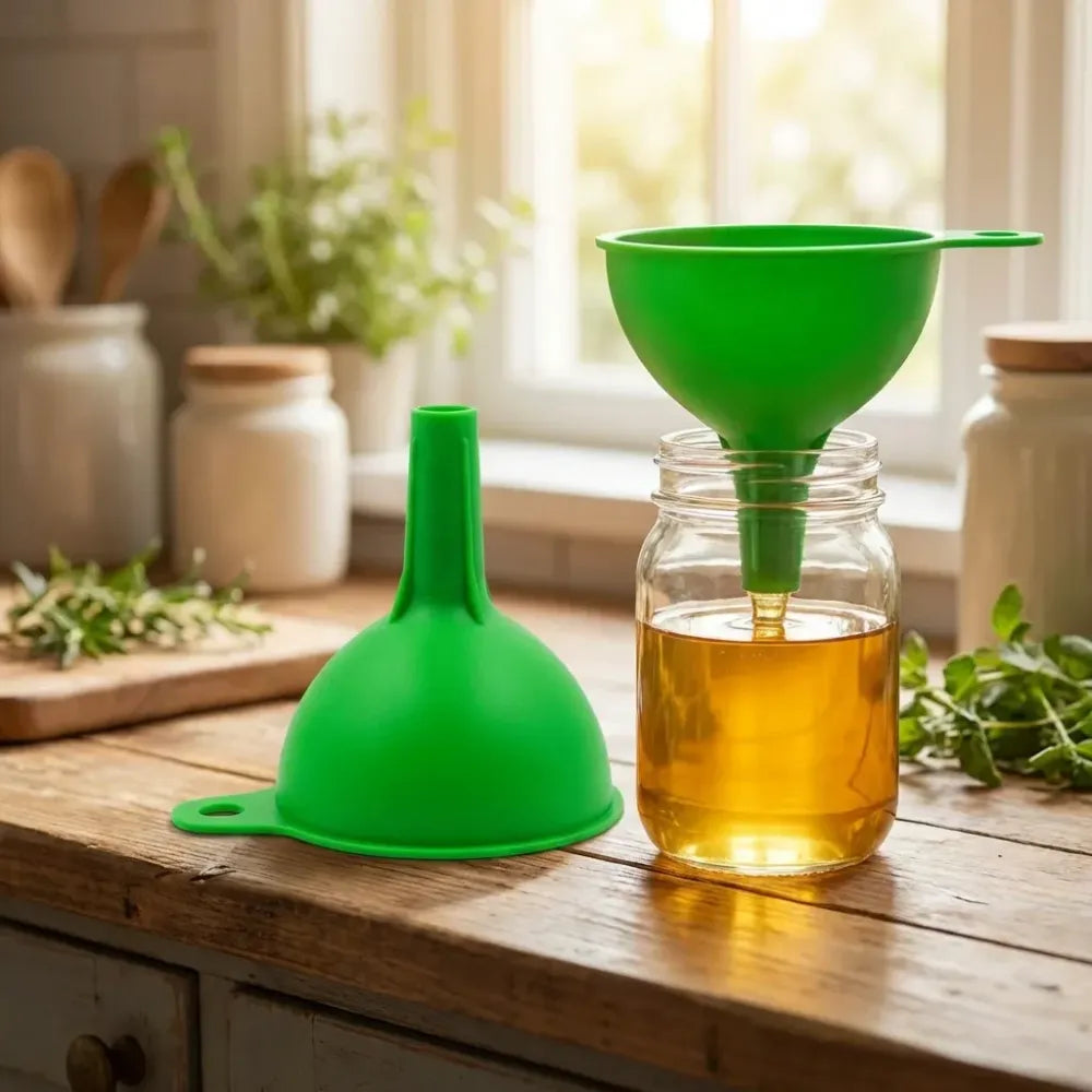 Collapsible silicone kitchen funnel - tool