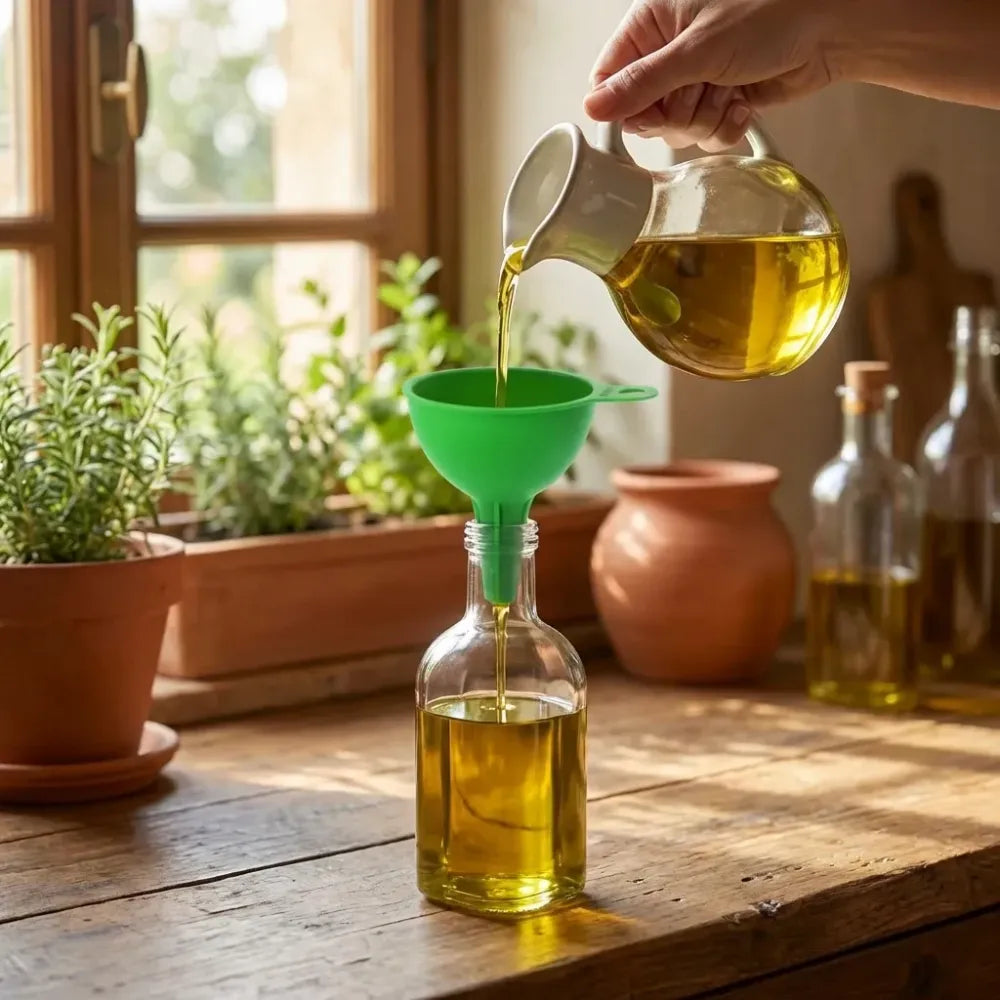 Collapsible silicone kitchen funnel - tool