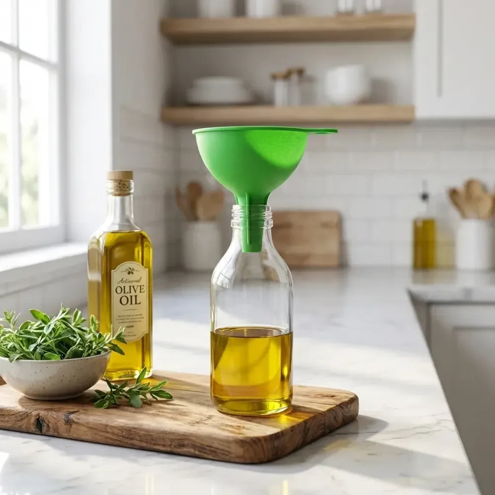 Collapsible silicone kitchen funnel - tool