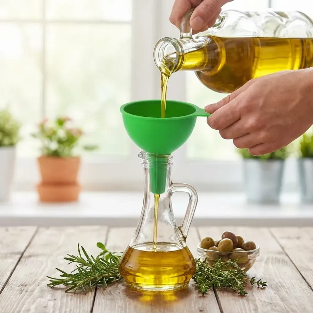 Collapsible silicone kitchen funnel - tool