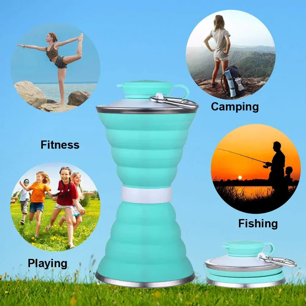 Collapsible travel water bottle - home & kitchen