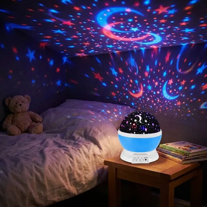 Color changing rotating projection lamp