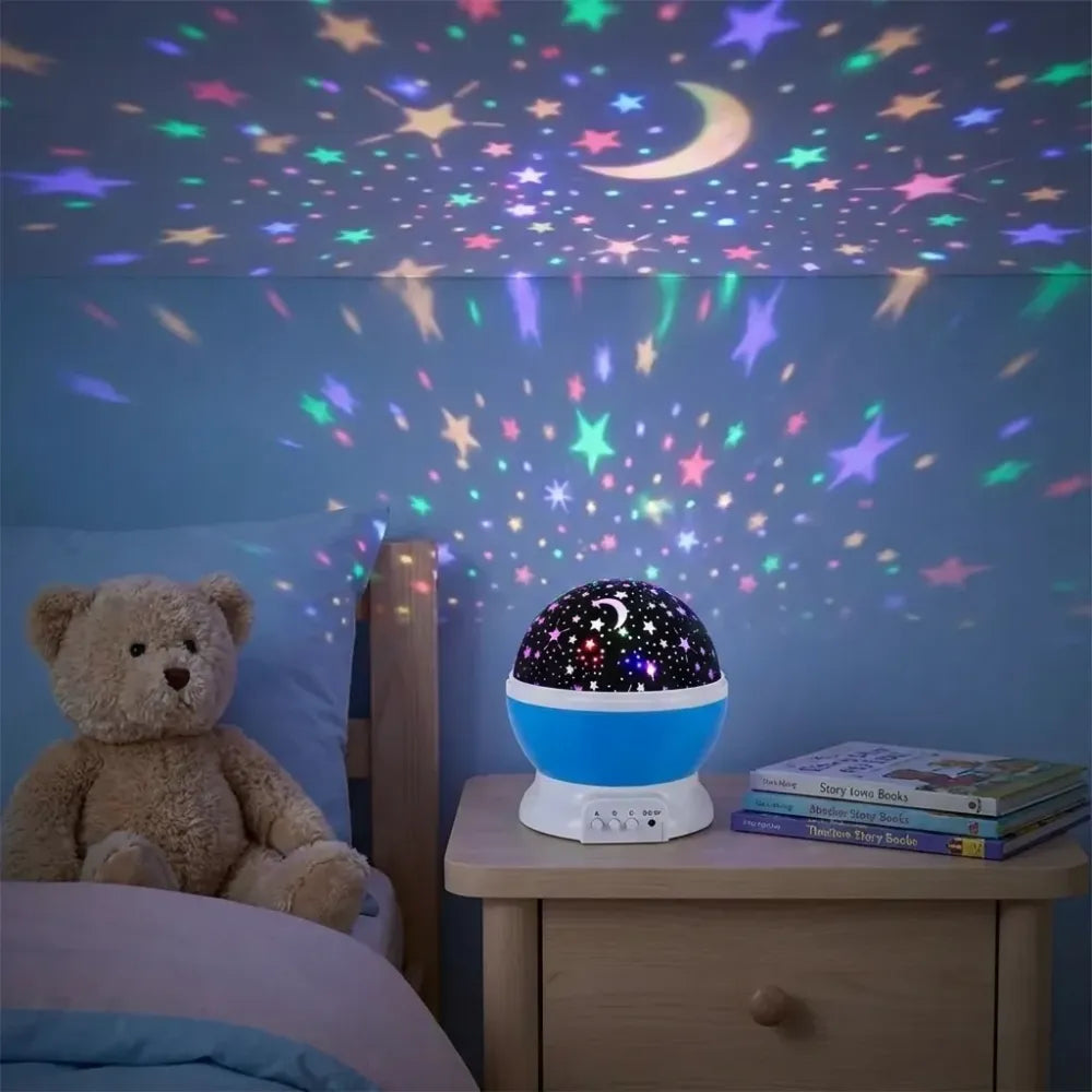 Color changing rotating projection lamp