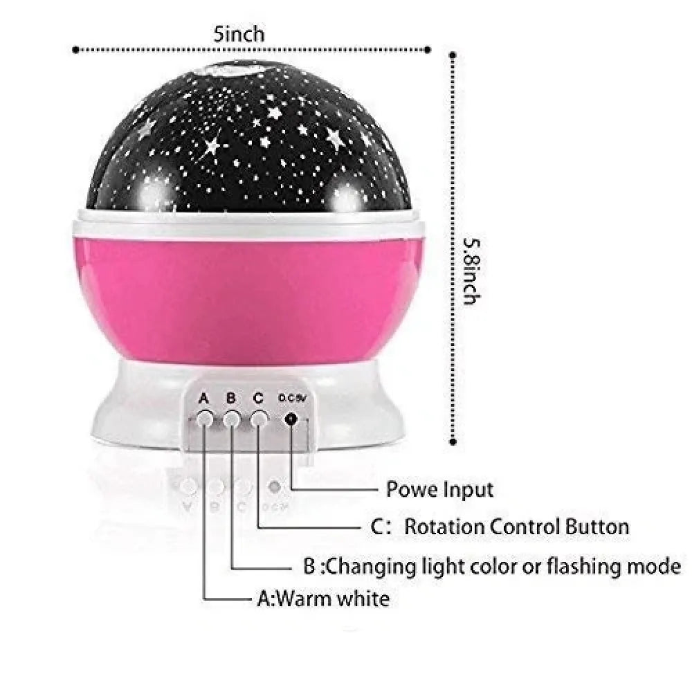 Color changing rotating projection lamp