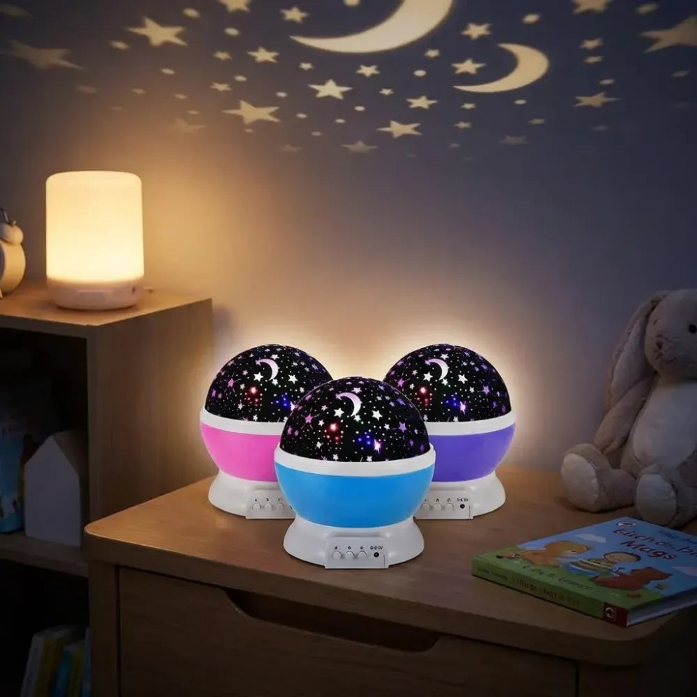 Color changing rotating projection lamp