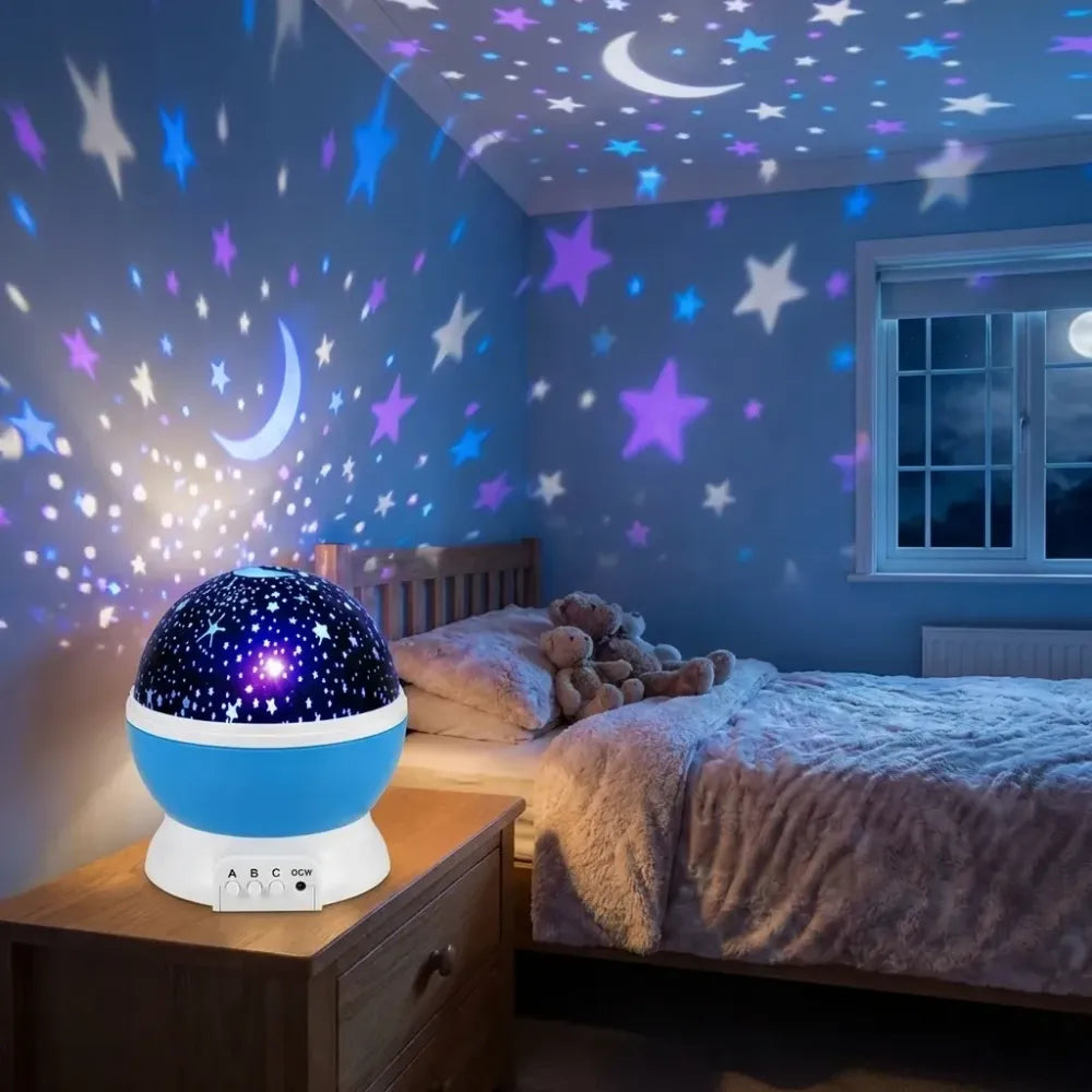 Color changing rotating projection lamp
