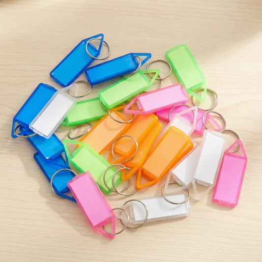 Color-coded keychain label tags (50pc) - office