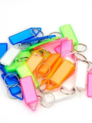 Color-Coded Keychain Label Tags (50Pc)