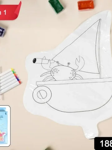 Color Your Own Inflatable Sea Animals