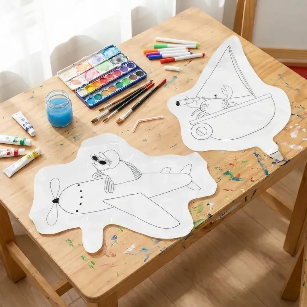 Color your own inflatable sea animals - office