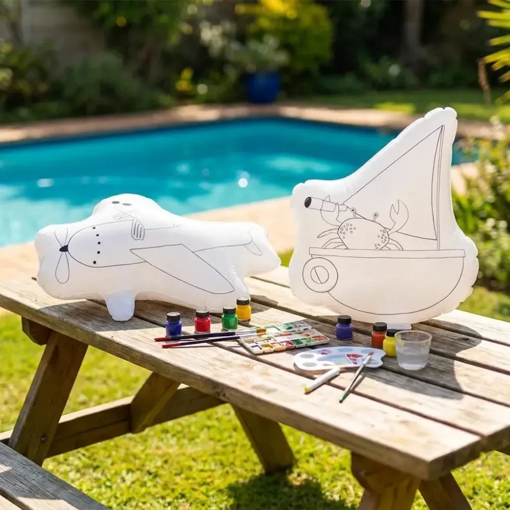 Color your own inflatable sea animals - office