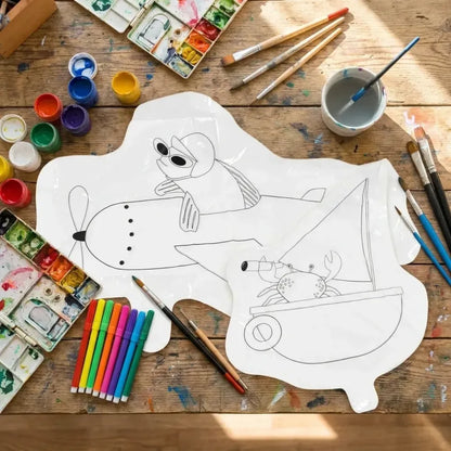 Color your own inflatable sea animals - office