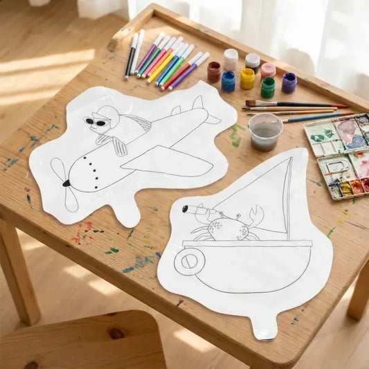 Color your own inflatable sea animals - office