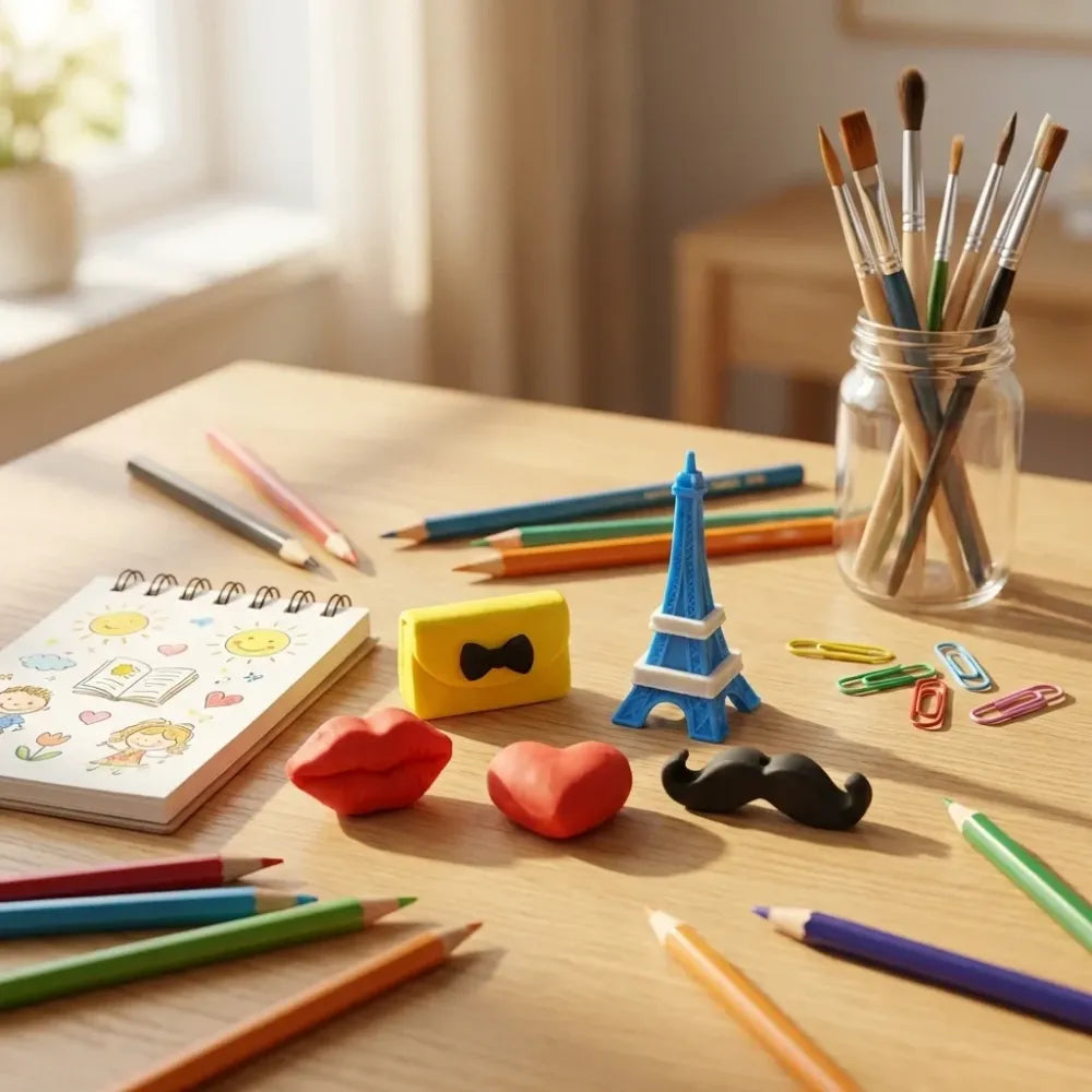 Colorful 3d kids erasers - office
