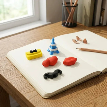 Colorful 3d kids erasers - office