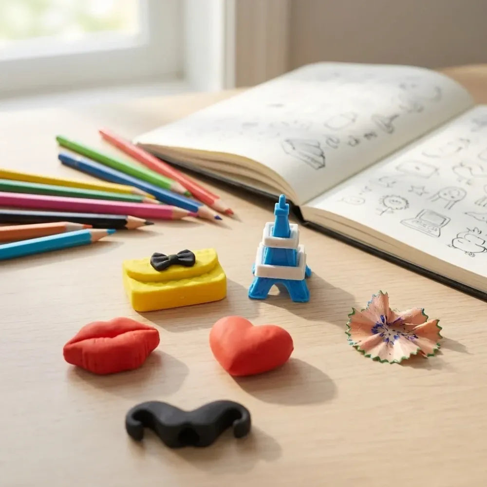 Colorful 3d kids erasers - office