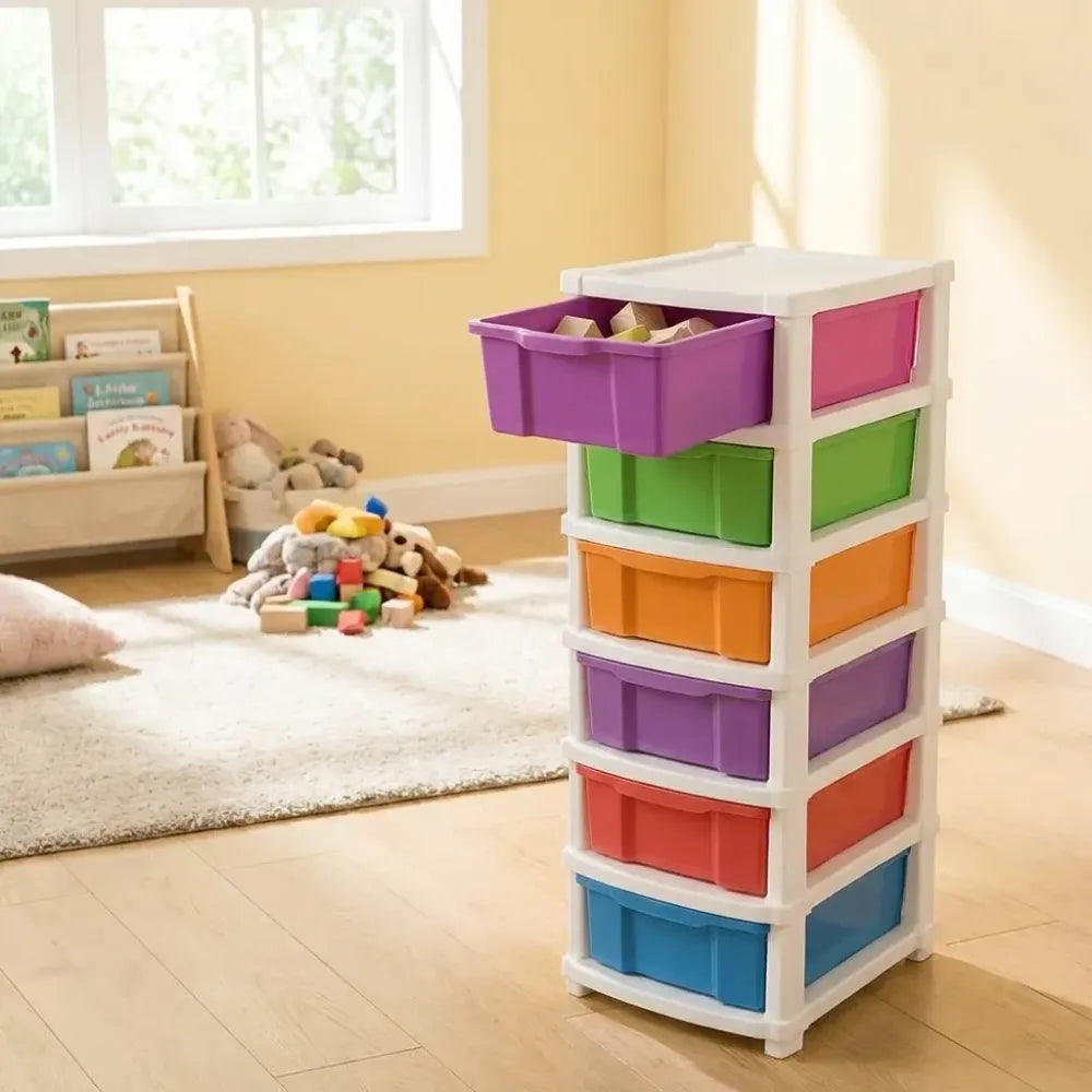 Colorful 6-tier storage drawers - home improvement