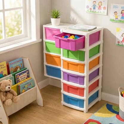 Colorful 6-tier storage drawers - home improvement