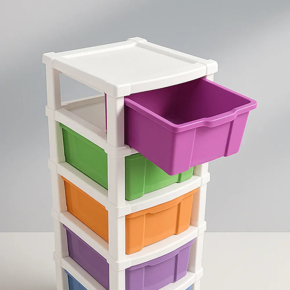 Colorful 6-tier storage drawers