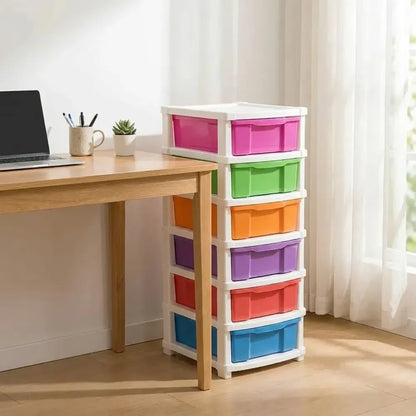 Colorful 6-tier storage drawers - home improvement