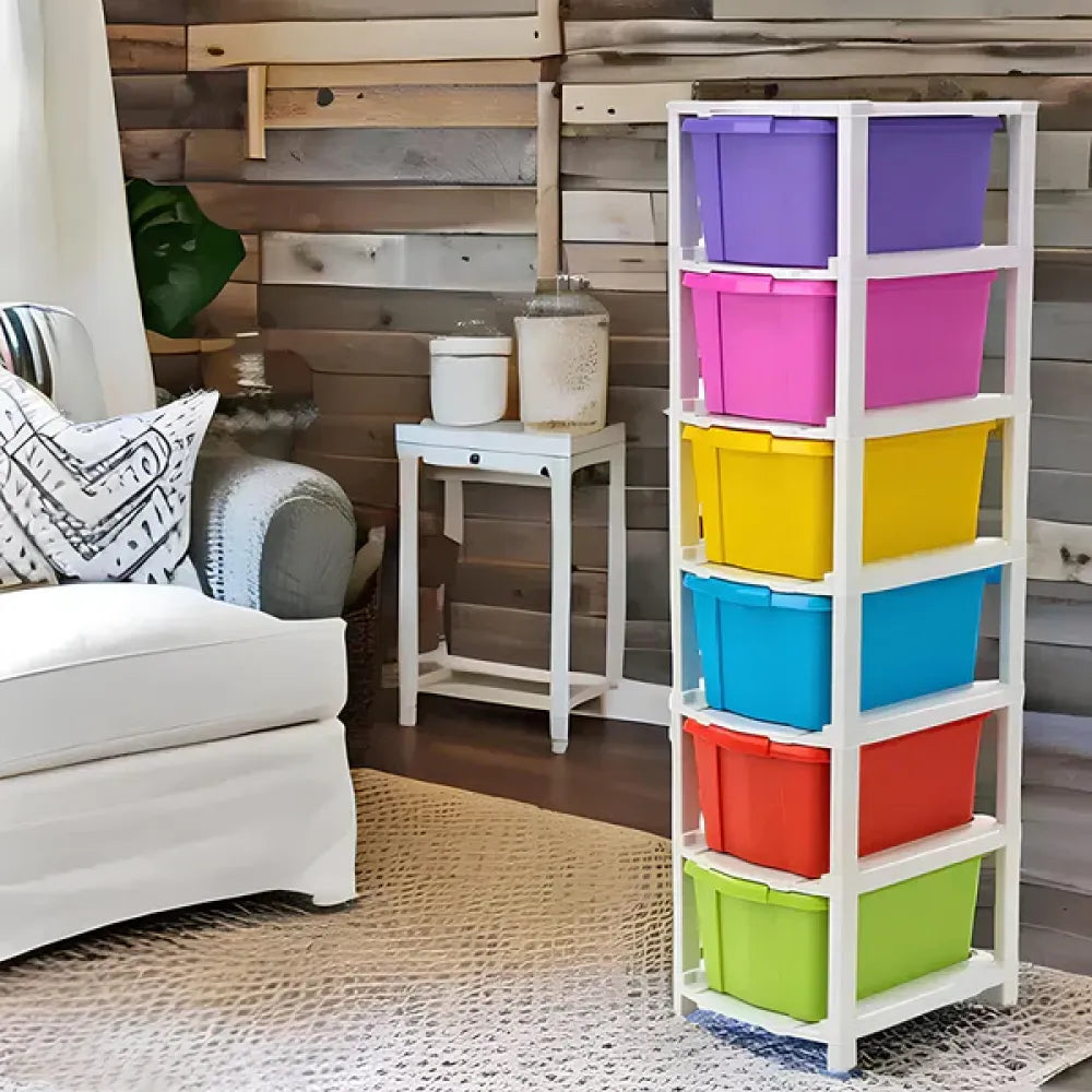 Colorful 6-tier storage drawers - home improvement