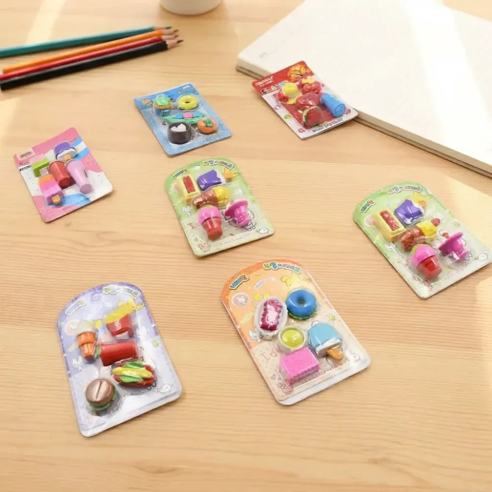 Colorful animal eraser set - home improvement