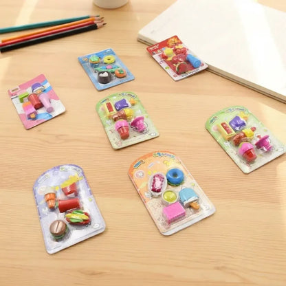 Colorful animal eraser set - home improvement