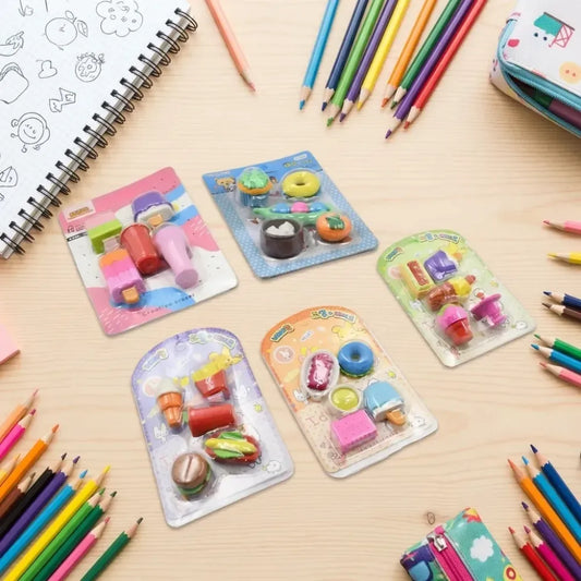 Colorful animal eraser set - home improvement