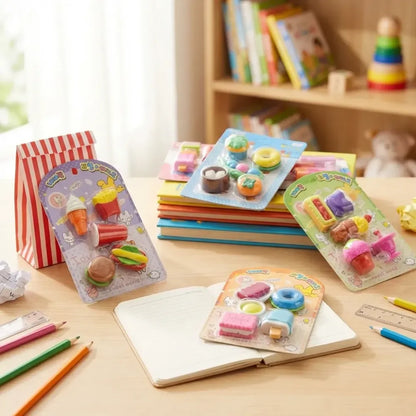 Colorful animal eraser set - home improvement