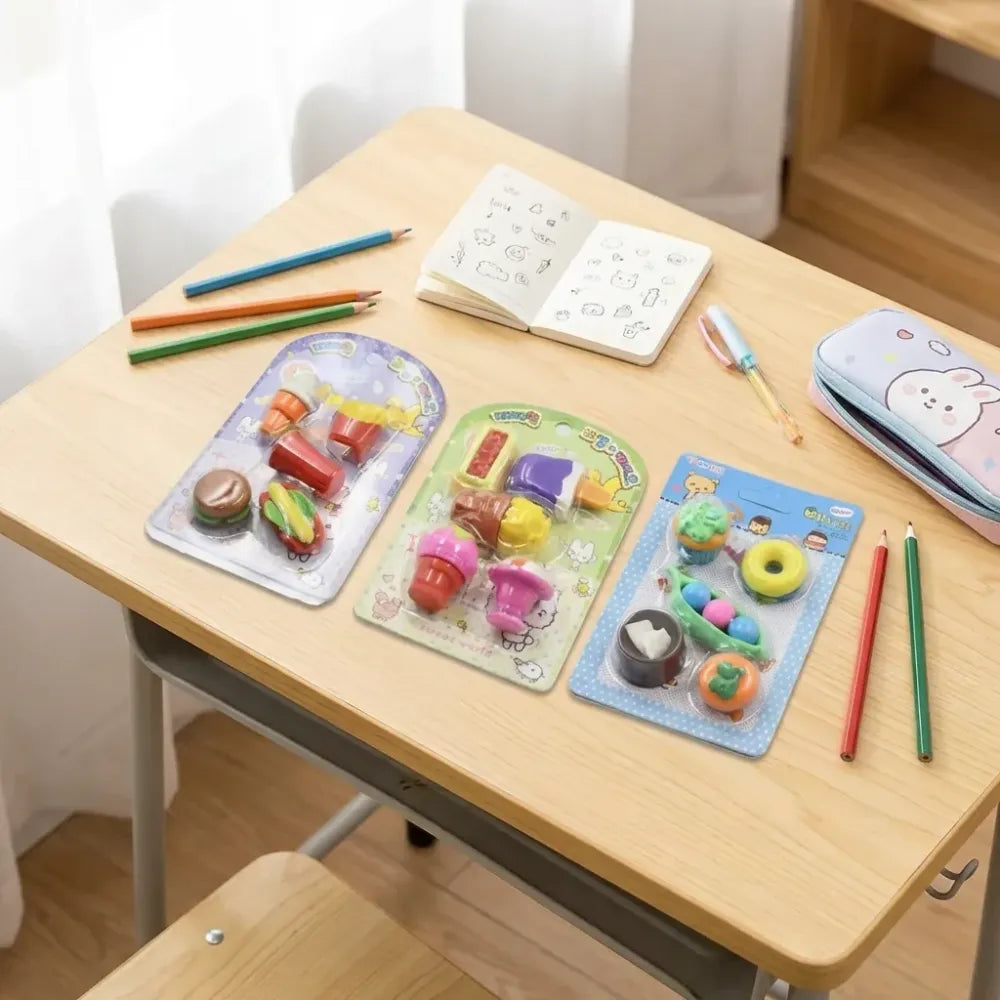 Colorful animal eraser set - home improvement
