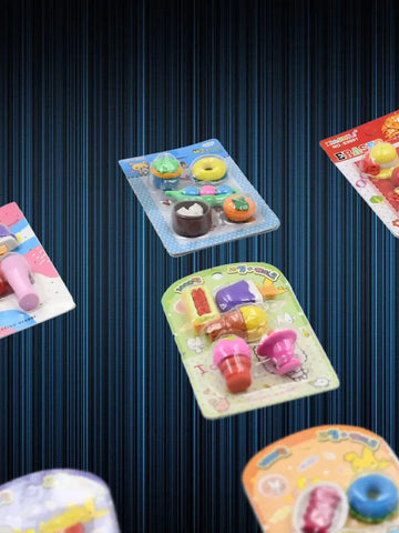 Colorful Animal Eraser Set