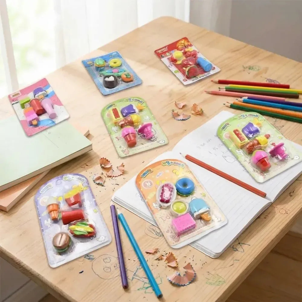 Colorful animal eraser set - home improvement