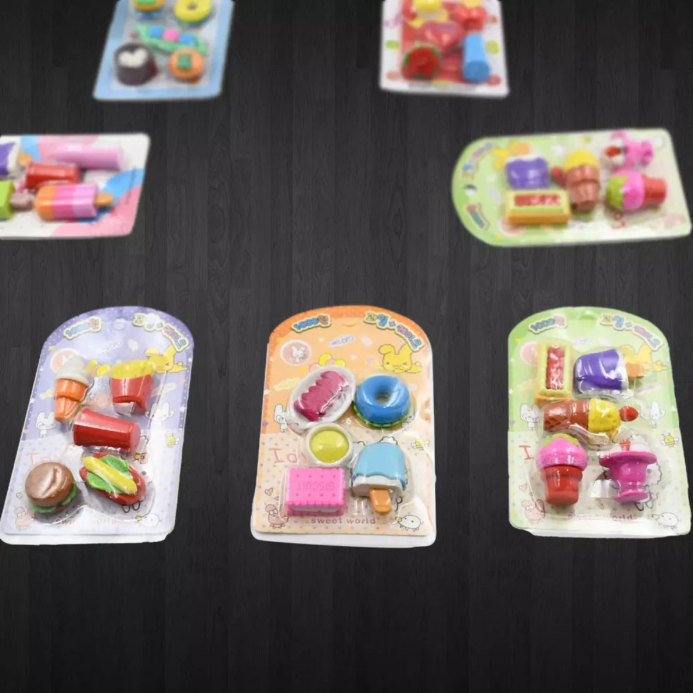 Colorful animal eraser set - home improvement