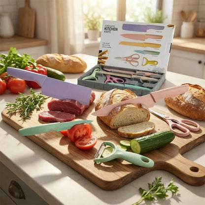 Colorful kitchen knives set - home &