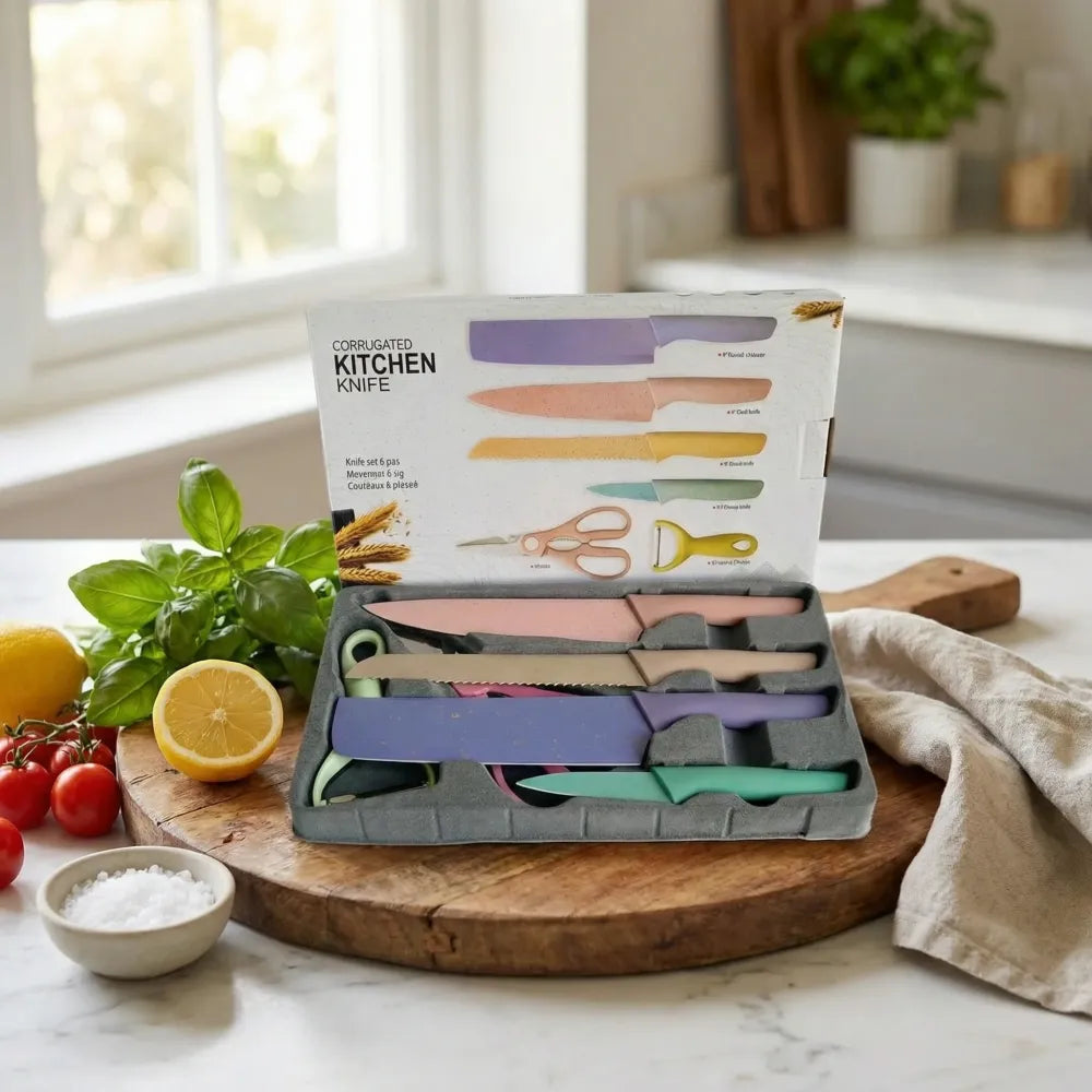 Colorful kitchen knives set - home &