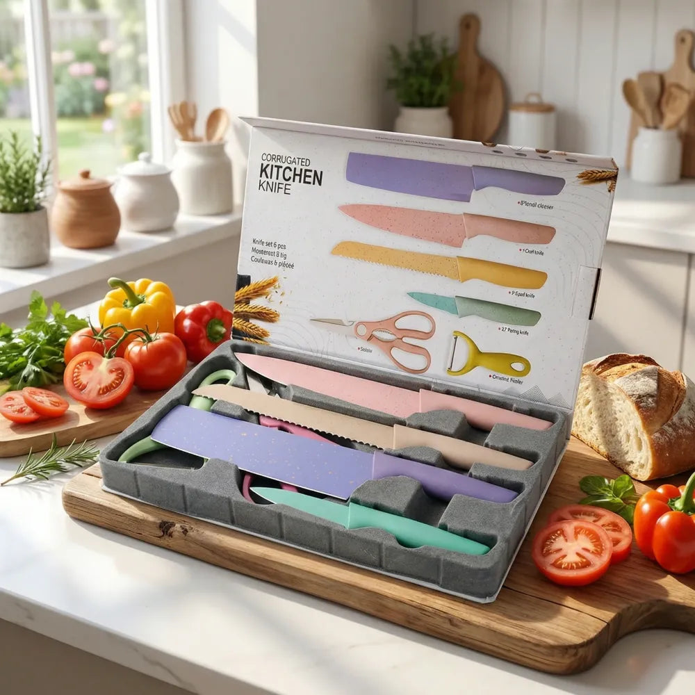 Colorful kitchen knives set - home &