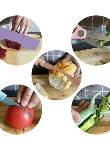 Colorful Kitchen Knives Set