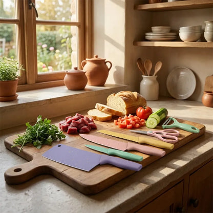 Colorful kitchen knives set - home &