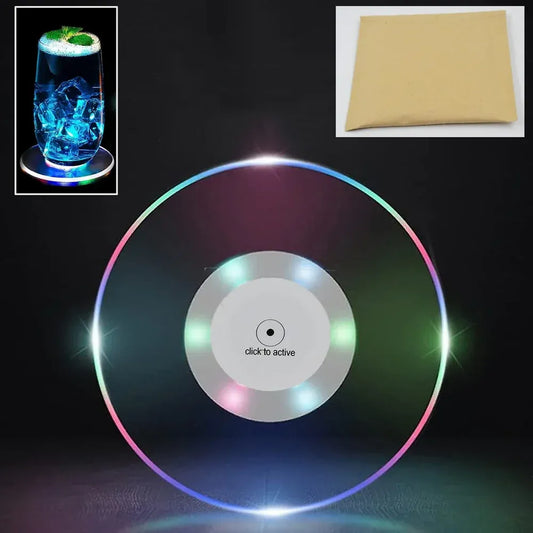 Colorful led drink coaster - home & kitchen