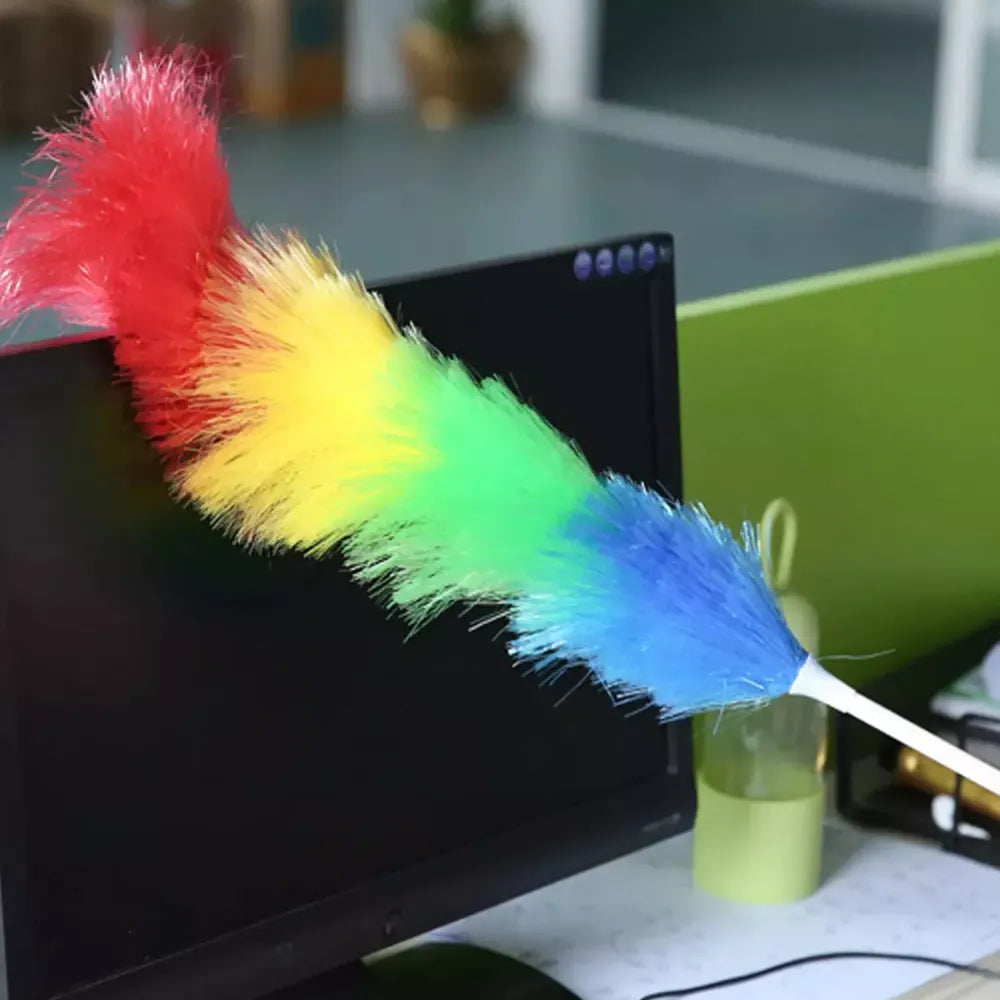 Colorful microfiber feather duster