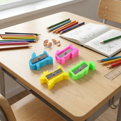 Colorful plastic pencil sharpener - office