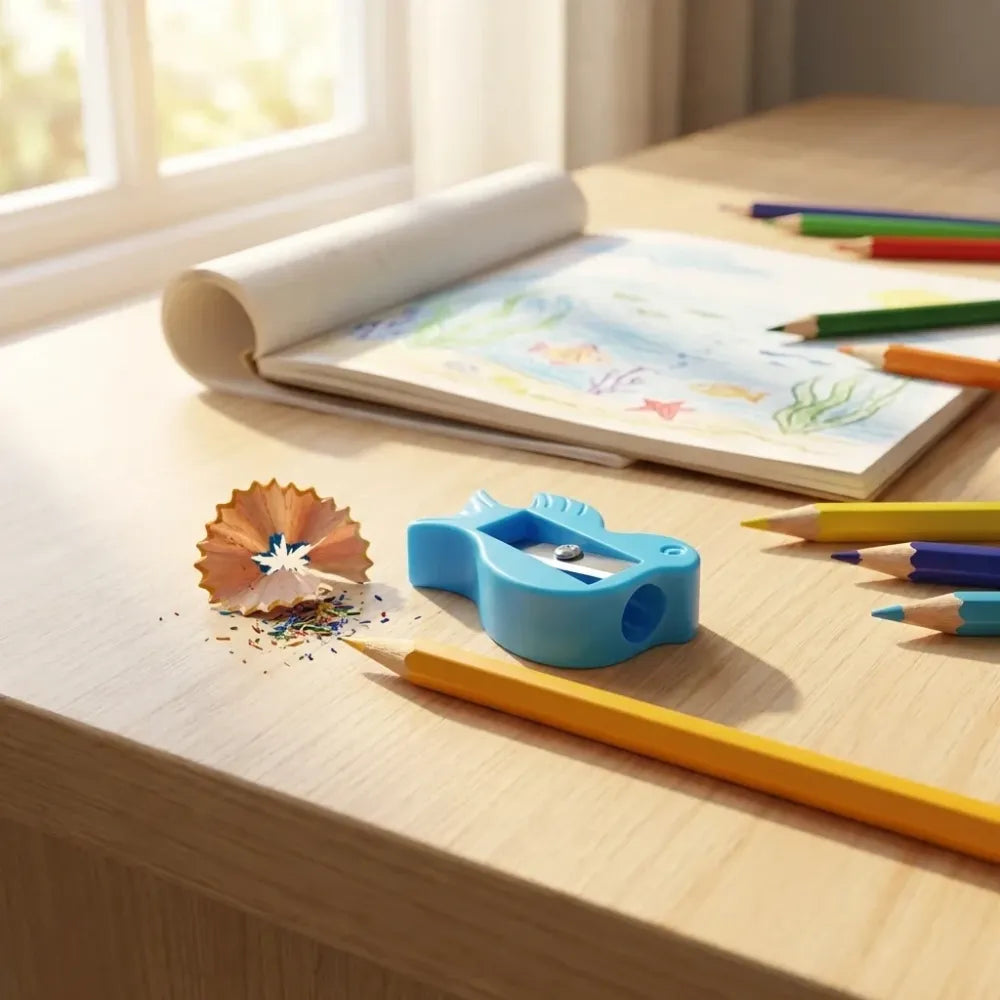 Colorful plastic pencil sharpener - office