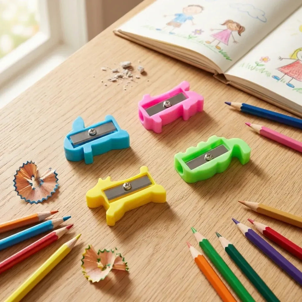 Colorful plastic pencil sharpener - office