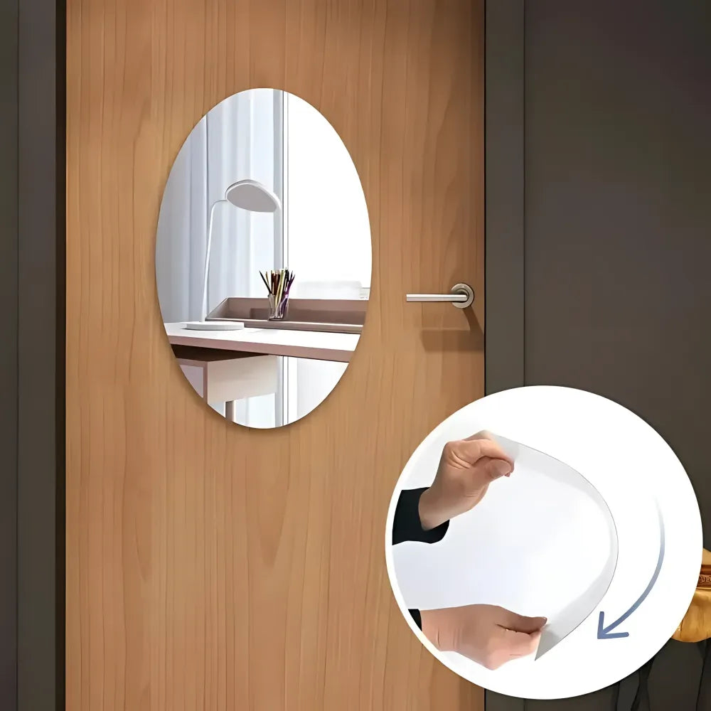 Combo of oval shape & square mirror (pack 2)
