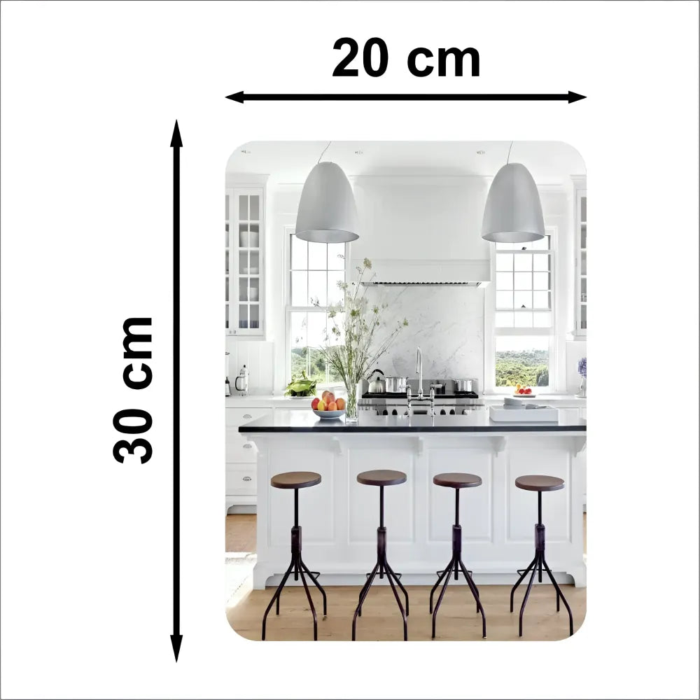 Combo of oval shape & square mirror (pack 2)