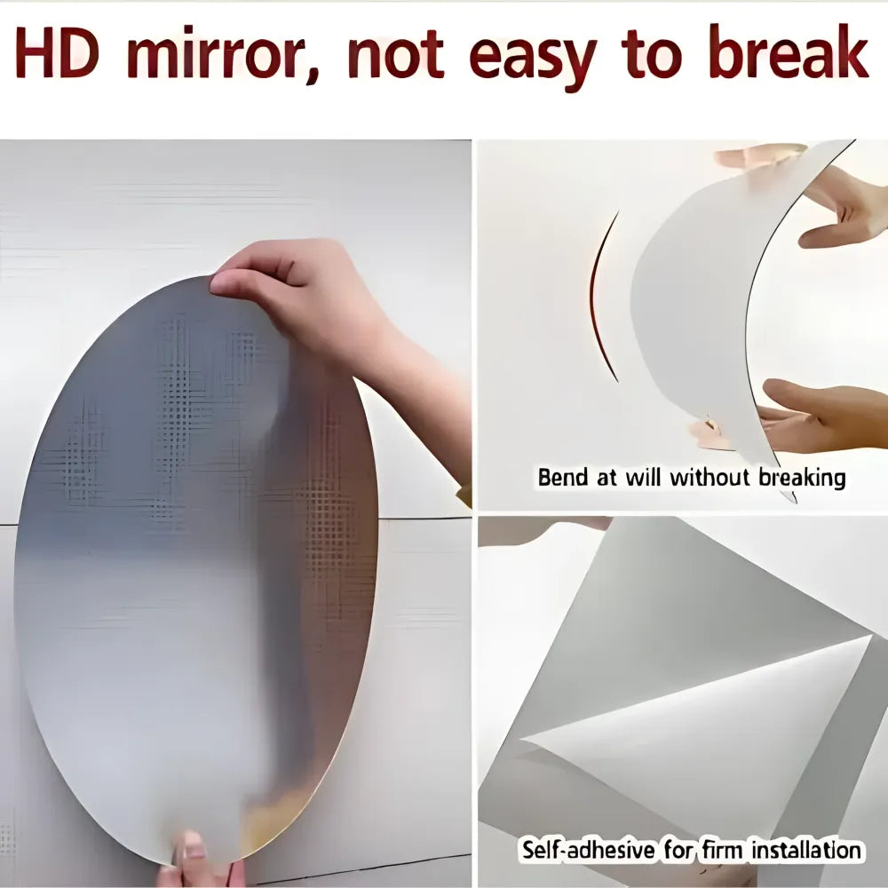 Combo of oval shape & square mirror (pack 2)