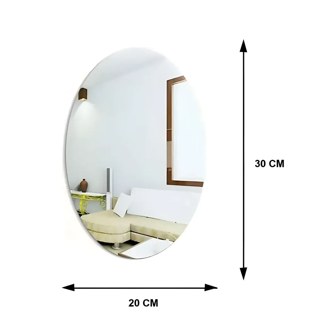 Combo of oval shape & square mirror (pack 2)
