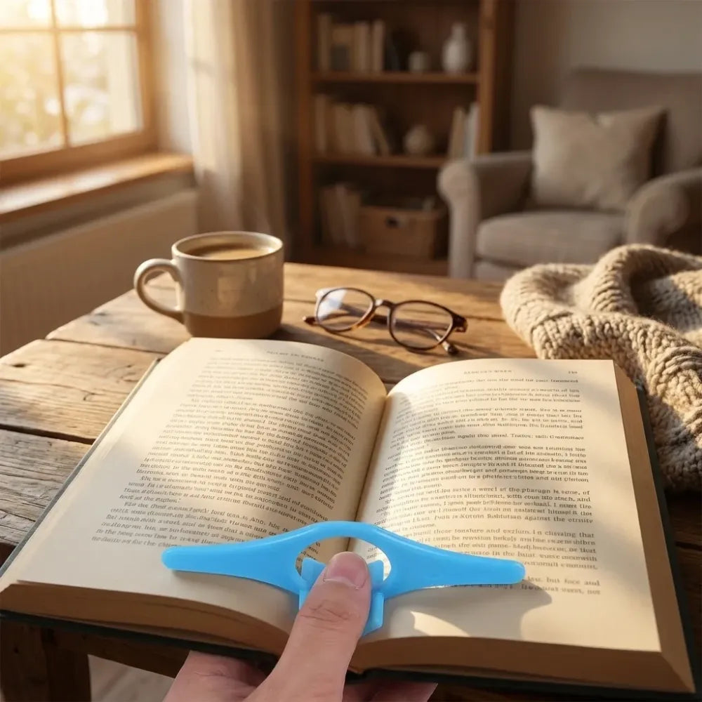 Comfortable thumb book holder - office